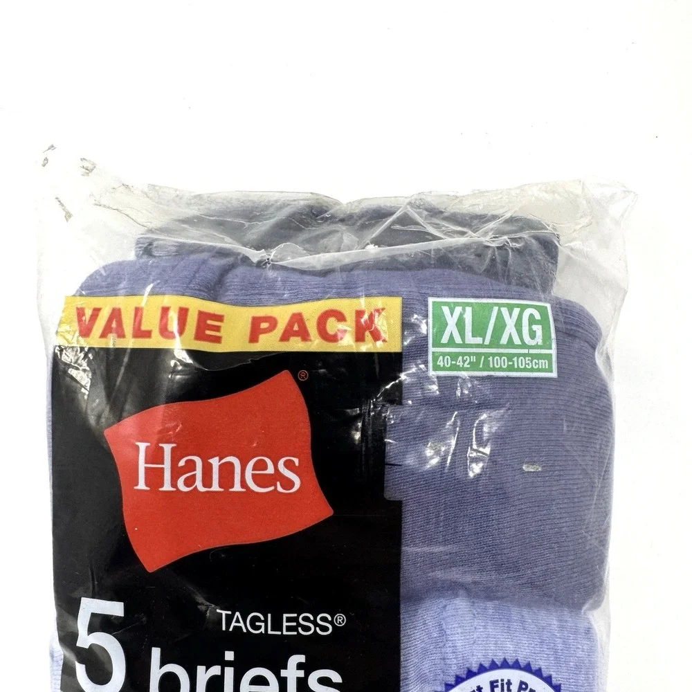Hanes Men's XL Underwear Bundle T Shirts 6 PK + Briefs 5 PK Tagless New Sealed